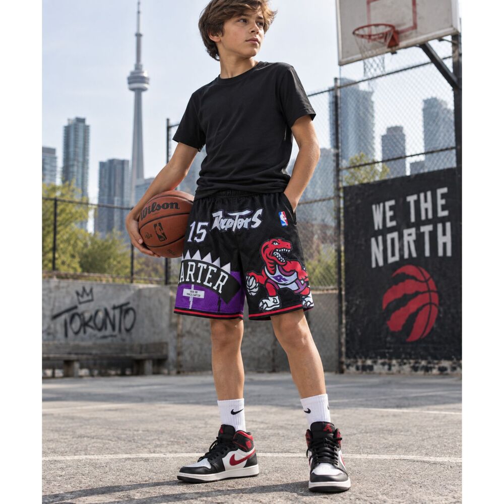 Vintage Mitchell & Ness Raptors Carter Purple Logo Shorts